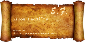 Sipos Fedóra névjegykártya