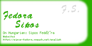 fedora sipos business card